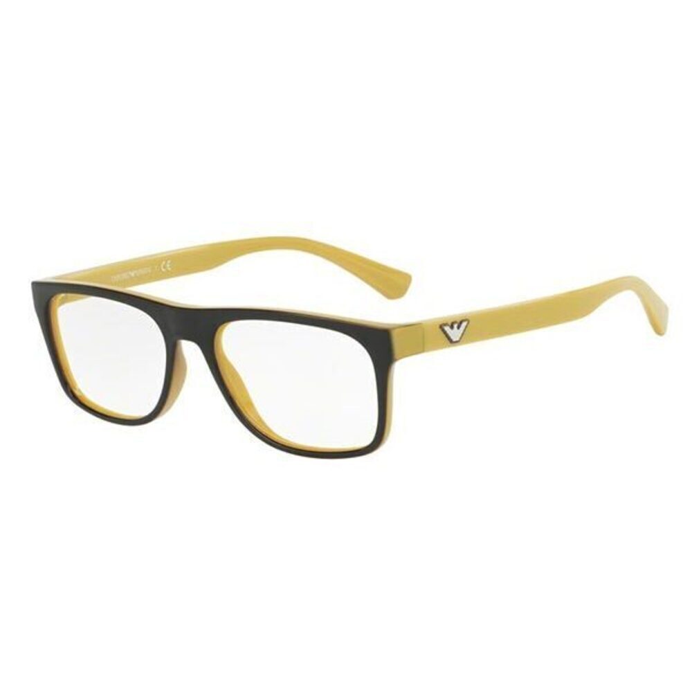 Emporio Armani EA3097 Eyeglasses Top Brown On Yellow Square